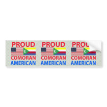 Proud Comoran American Bumper Sticker