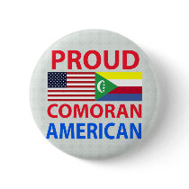 Proud Comoran American Pinback Buttons