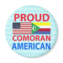 Proud Comoran American Refrigerator Magnets