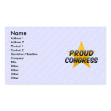 Proud Congress Business Card Template
