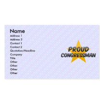 Proud Congressman Business Card
