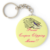 Proud Coupon Clipping Mama Keychains