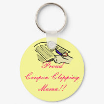 Proud Coupon Clipping Mama keychains