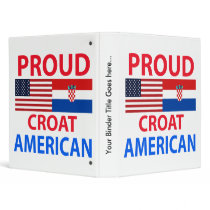 Proud Croat American Binder