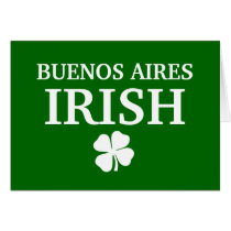 Proud Custom Buenos Aires Irish City T-Shirt Greeting Cards