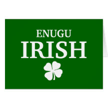 Proud Custom Enugu Irish City T-Shirt Greeting Card