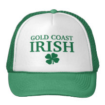 Proud Custom Gold Coast Irish City T-Shirt Trucker Hat