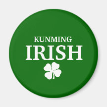 Proud Custom Kunming Irish City T-Shirt Fridge Magnet