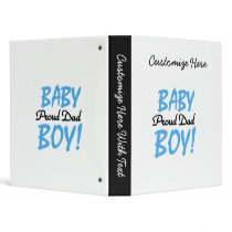 Proud Dad Baby Boy Gifts Vinyl Binders