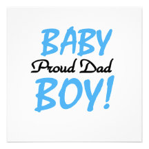 Proud Dad Baby Boy Gifts Invite