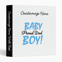 Proud Dad Baby Boy Gifts Vinyl Binders