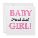 Proud Dad Baby Girl Gifts Custom Announcements