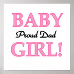 Proud Dad Baby Girl Gifts Poster