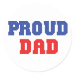 Proud Dad Gift Round Stickers