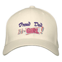 Proud Dad - Girl embroidered hats by Embroidery4U Proud Dad - Girl embroidered hats
