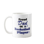 Proud Dad of 2 Basketball Players Coffee Mugs