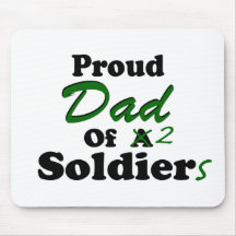 Proud Dad Of 2 Soldiers Mouse Pad