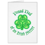 Proud Dad of an Irish Setter Greeting Cards