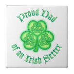 Proud Dad of an Irish Setter Tiles