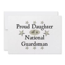 Proud Daughter of a National Guardsman Personalized Announcements
