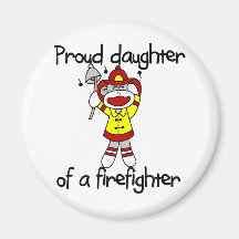 Proud Daughter of Firefighter Tshirts and Gifts Fridge Magnet