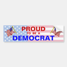 PROUD DEMOCRAT BUMPER STICKER