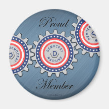 Proud Democrat Machine Member Fridge Magnet