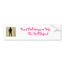 Proud Drill Sergeant Wife Bumper Stickers