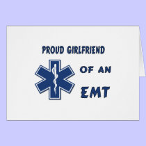 Proud EMT Girlfriend cards