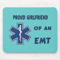 Proud EMT Girlfriend mousepads