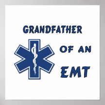 Proud EMT Grandfathers Poster
