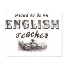 Proud English Teacher Victorian posters