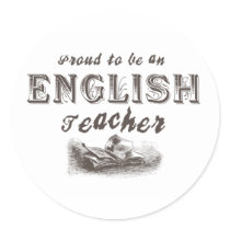 Proud English Teacher Victorian stickers