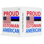 Proud Estonian American 3 Ring Binder