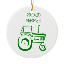 Proud Farmer Tractor Ornament