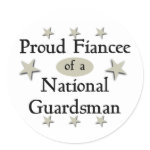 Proud Fiancee of a National Guardsman Round Stickers