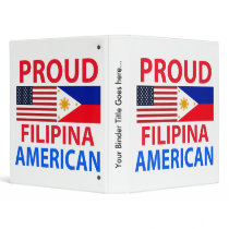 Proud Filipina American 3 Ring Binder