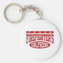 Proud Firefighter's Girlfriend Keychain