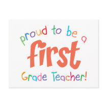 Proud First Grade Teacher Postcard postcards
