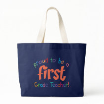 Proud First Grade Teacher Tote Book Bag bags