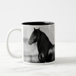 Proud Friesian black stallion horse Mug