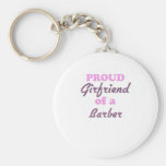 Proud Girlfriend of a Barber Keychain