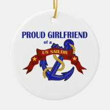 Proud Girlfriend of a US Sailor Ornament