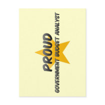 Proud Government Budget Analyst Postcards