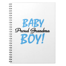 Proud Grandma Baby Boy Gifts Notebooks