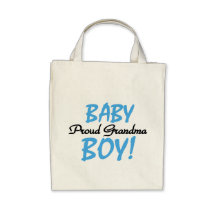Proud Grandma Baby Boy T shirts and Gifts Canvas Bag