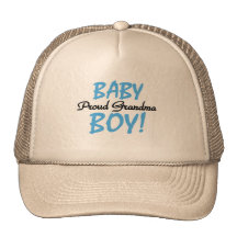 Proud Grandma Baby Boy T shirts and Gifts Trucker Hats