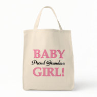 Proud Grandma Baby Girl Tshirts and Gifts bag