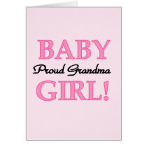 Proud Grandma Baby Girl Tshirts and Gifts Card