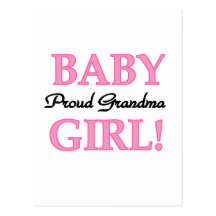 Proud Grandma Baby Girl Tshirts and Gifts Postcard